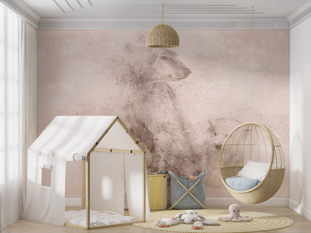 Fototapeta mama niedźwiedzica ze swoimi młodymi