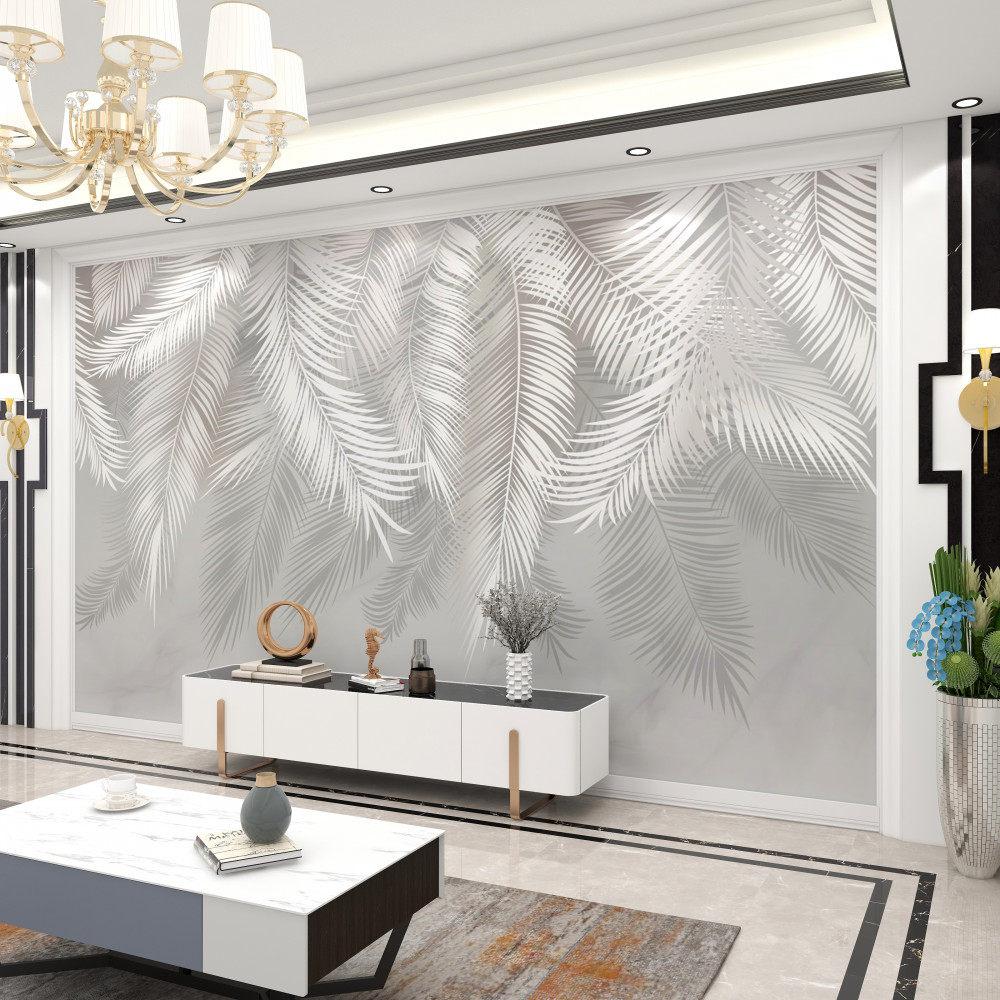 Fototapeta jasne i pierzastobiałe liście