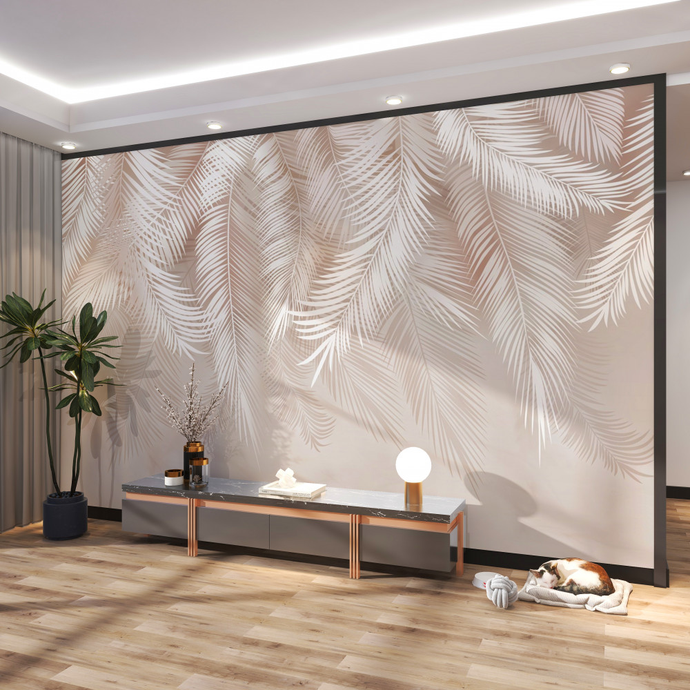 Fototapeta jasne piórka w różowej tonacji