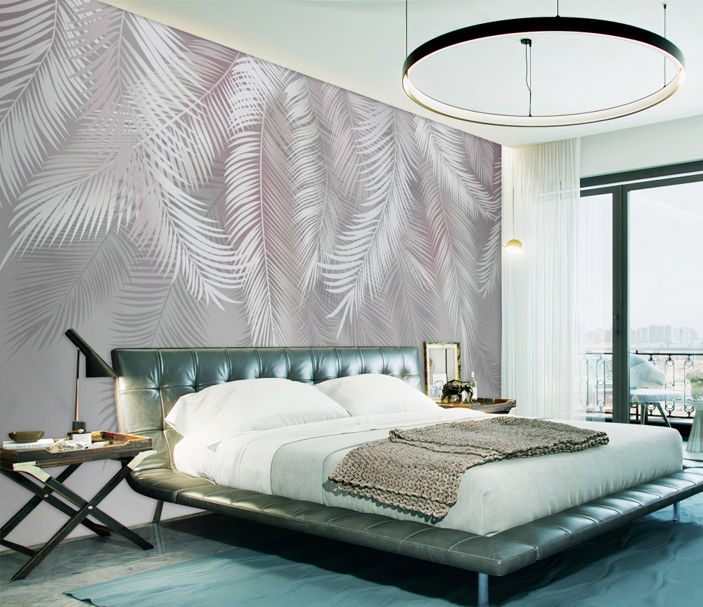 Fototapeta jasne prześcieradła na szarym tle