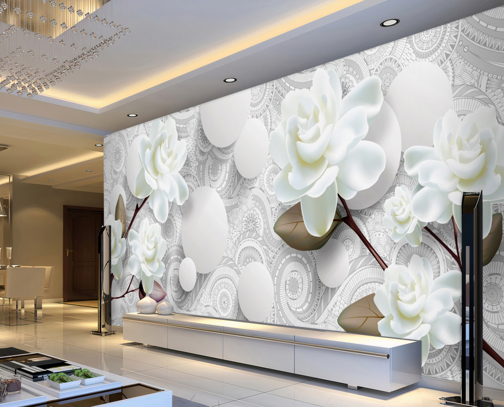 Fototapeta piękne białe pąki kwiatowe nad wodą