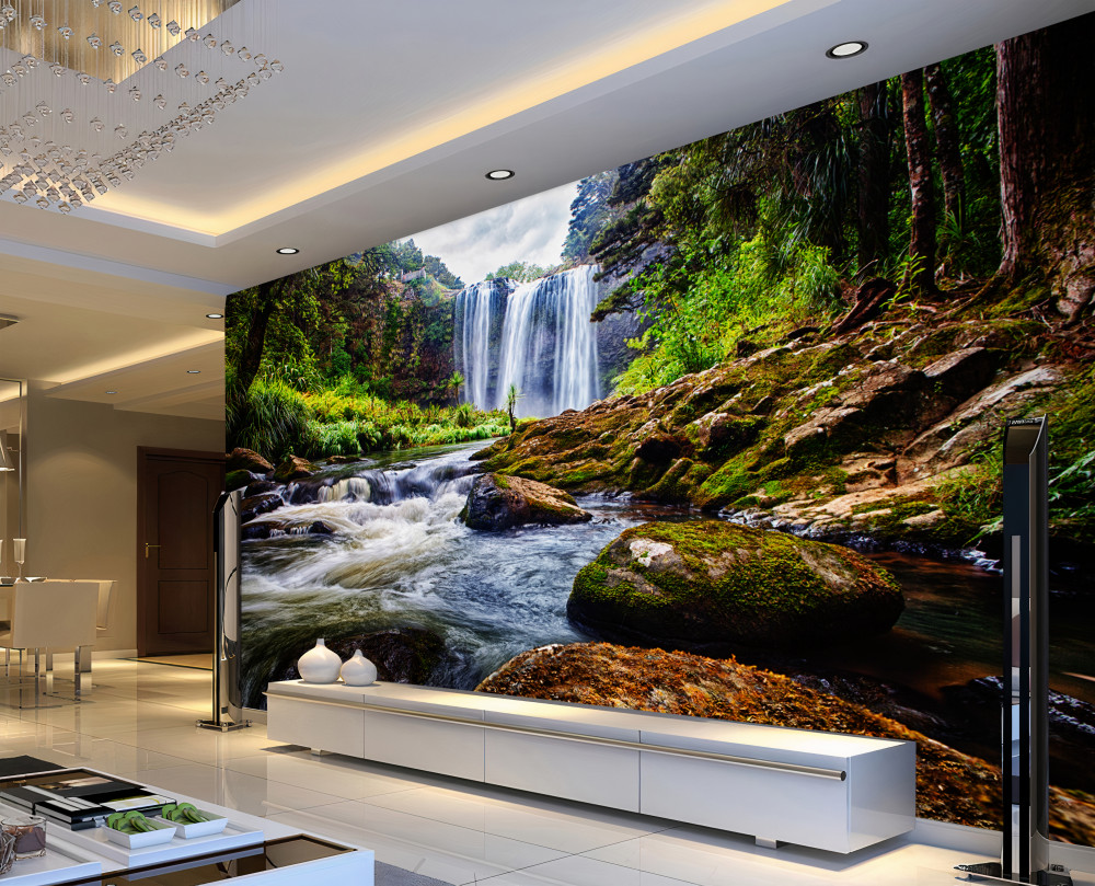 Fototapeta wysokogórski wodospad i jego ryczące wody