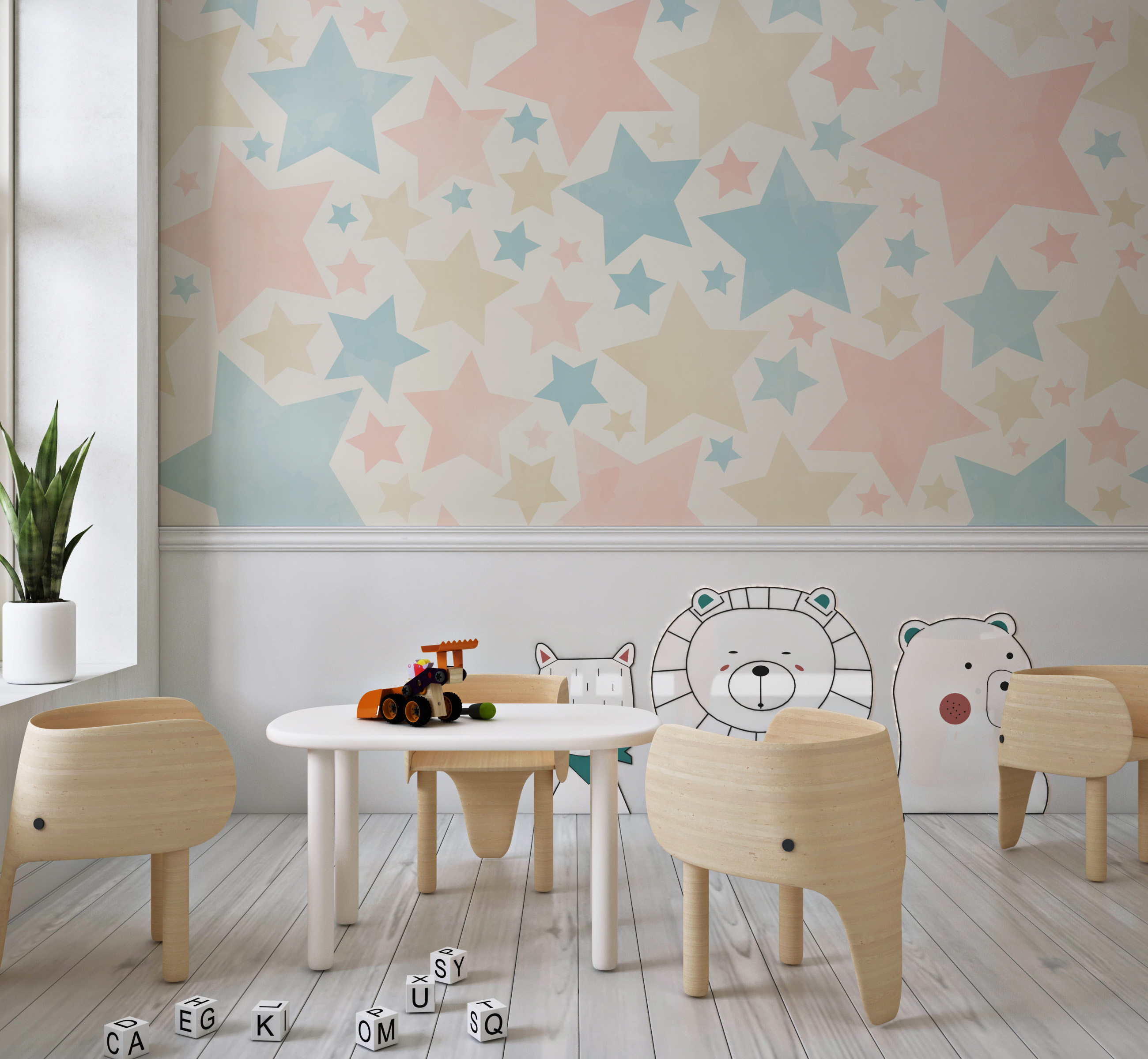 Fototapeta Wielokolorowe gwiazdki