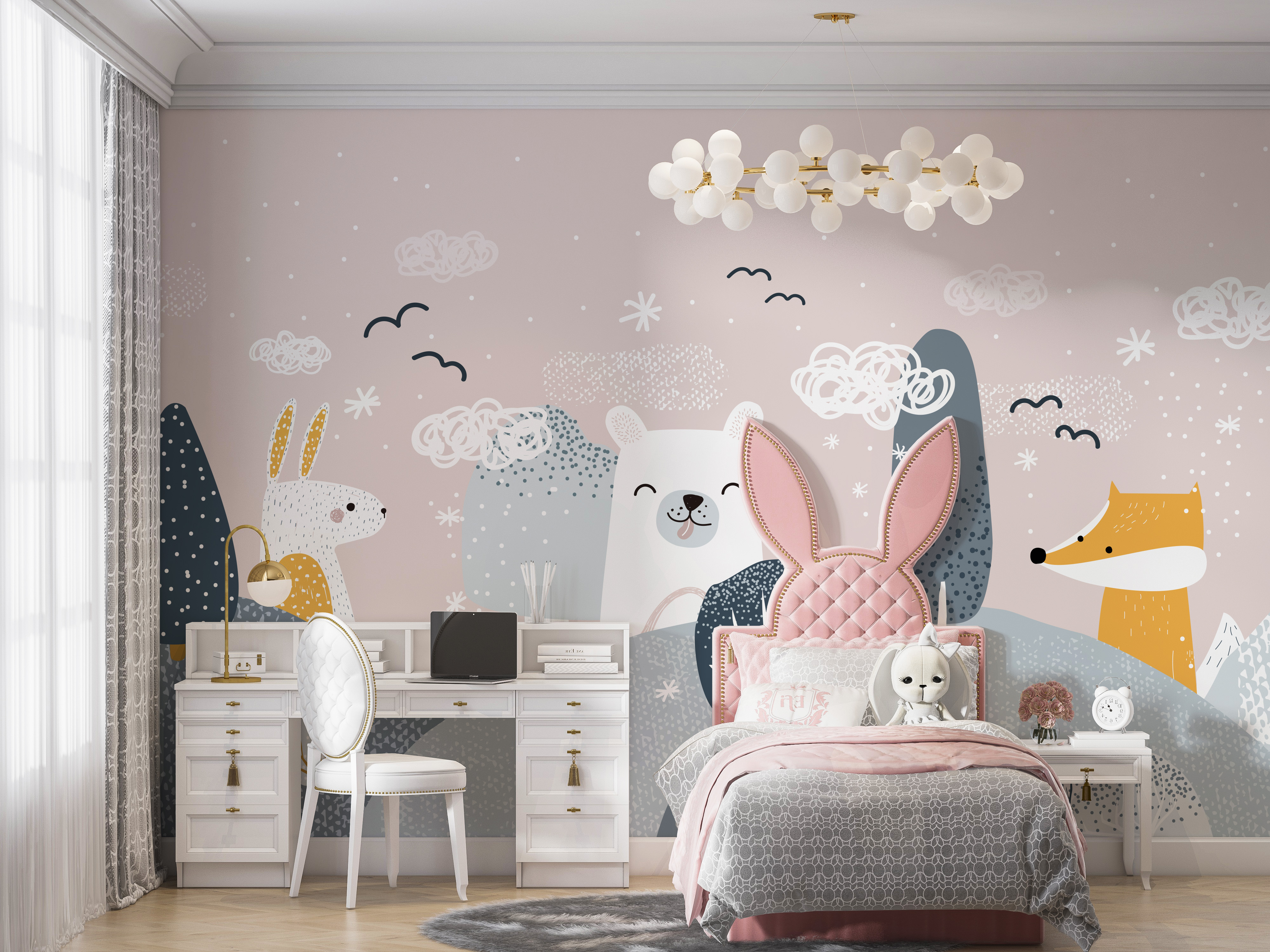 Fototapeta Zwierzęta z kreskówek w lesie