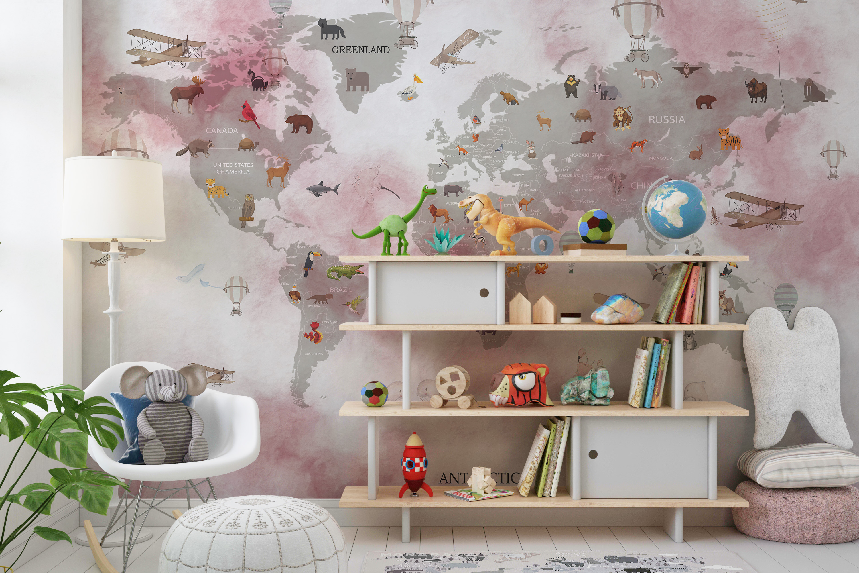 Fototapeta Szczegółowa mapa świata