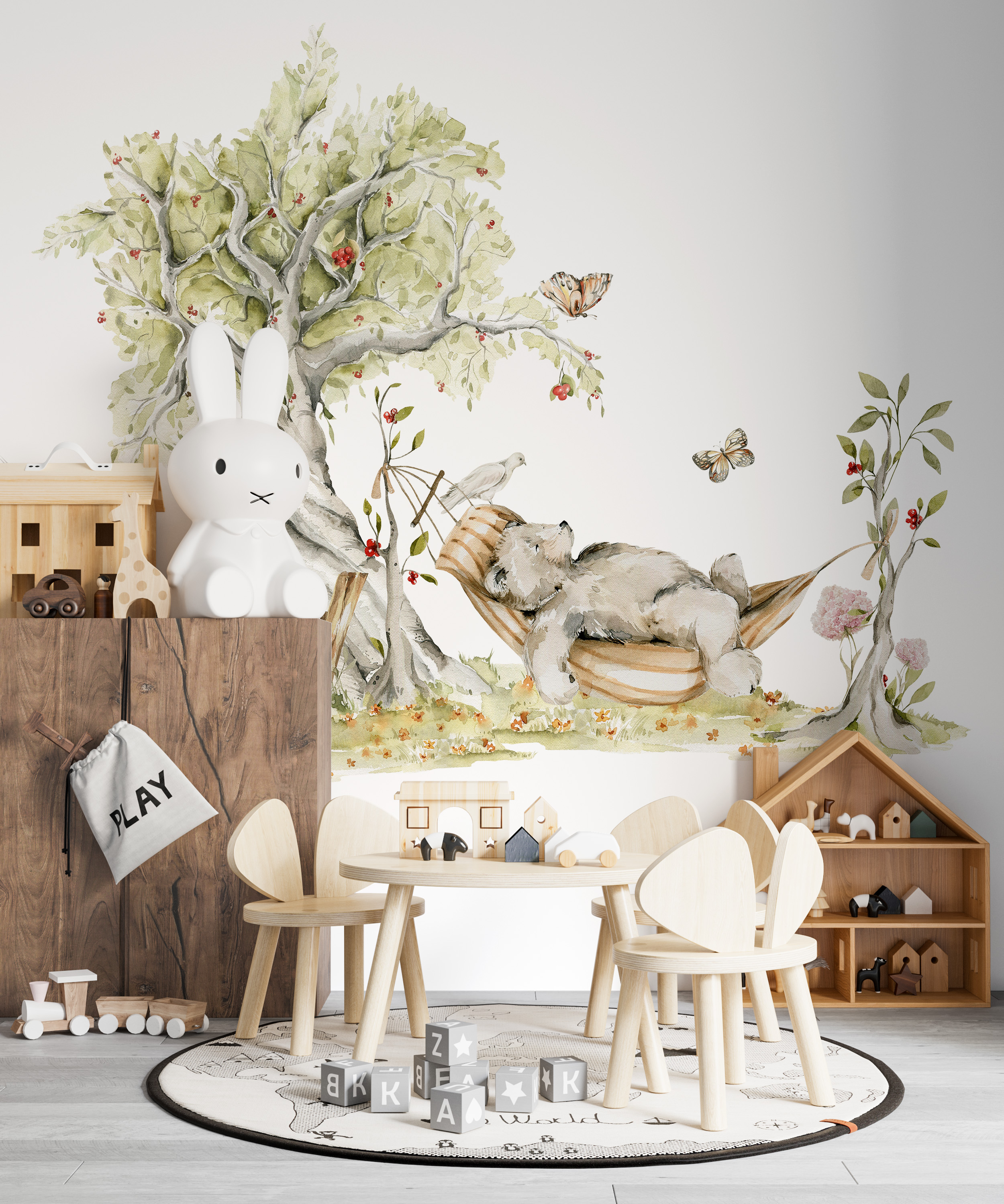 Fototapeta Niedźwiedź odpoczywa na hamaku