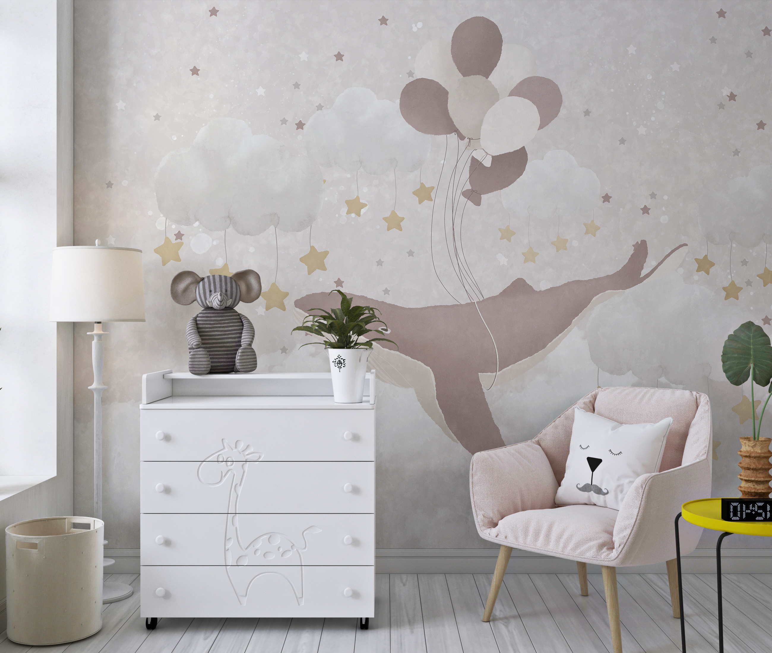 Fototapeta Kaszalot leci na balonach