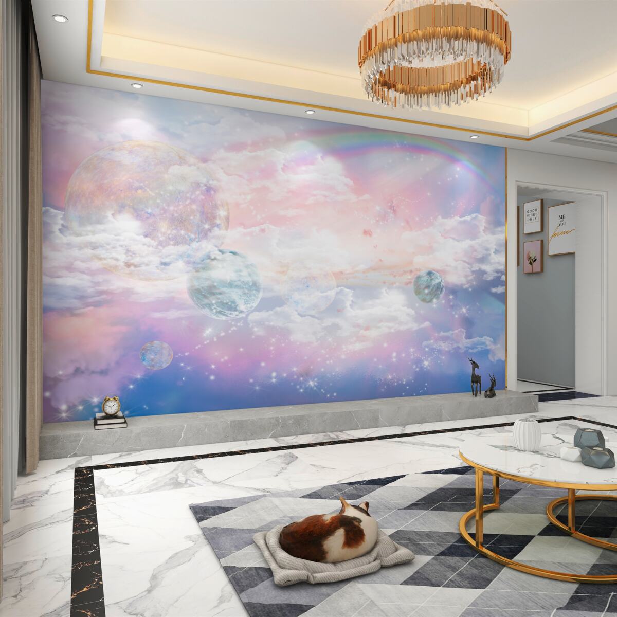 Fototapeta Romantyczne niebo z tęczą