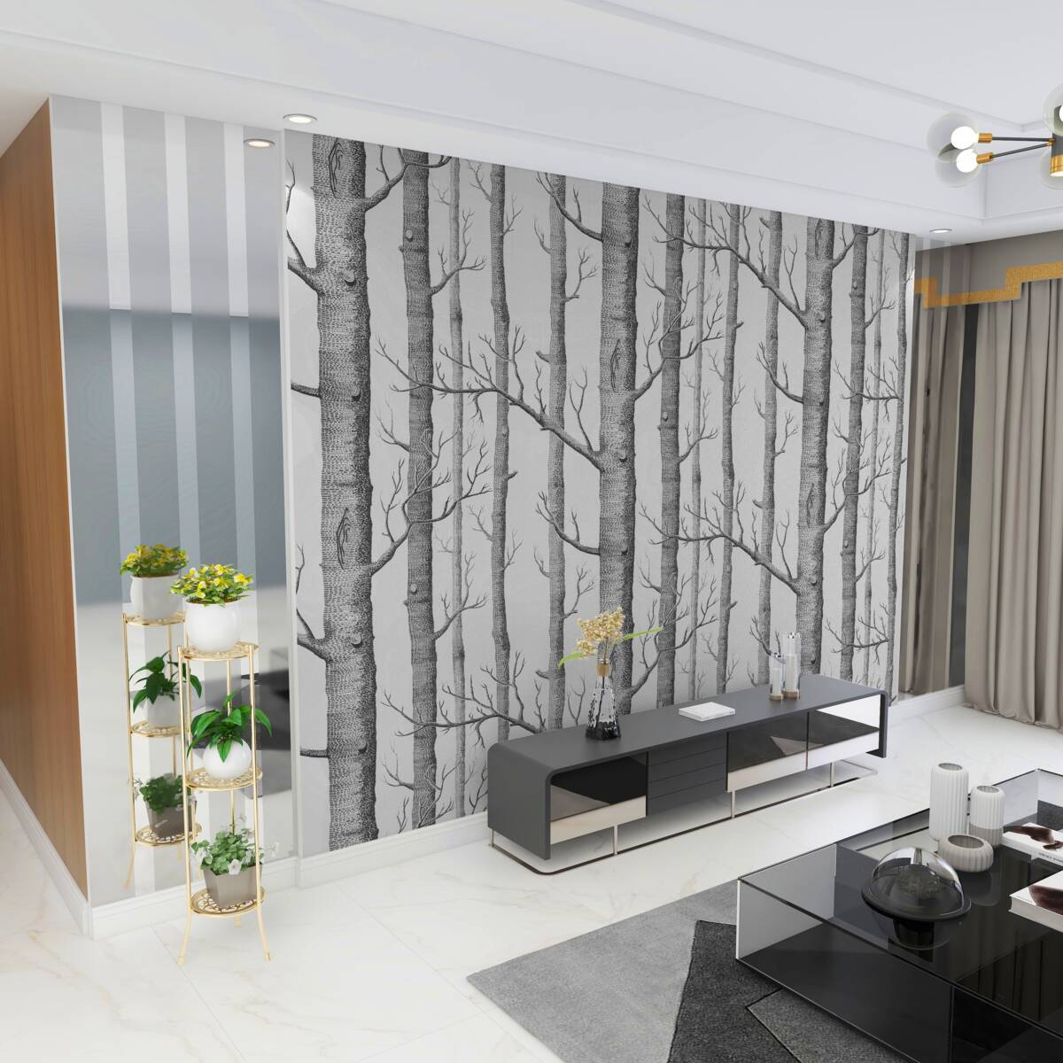 Fototapeta Pnie drzew bez liści