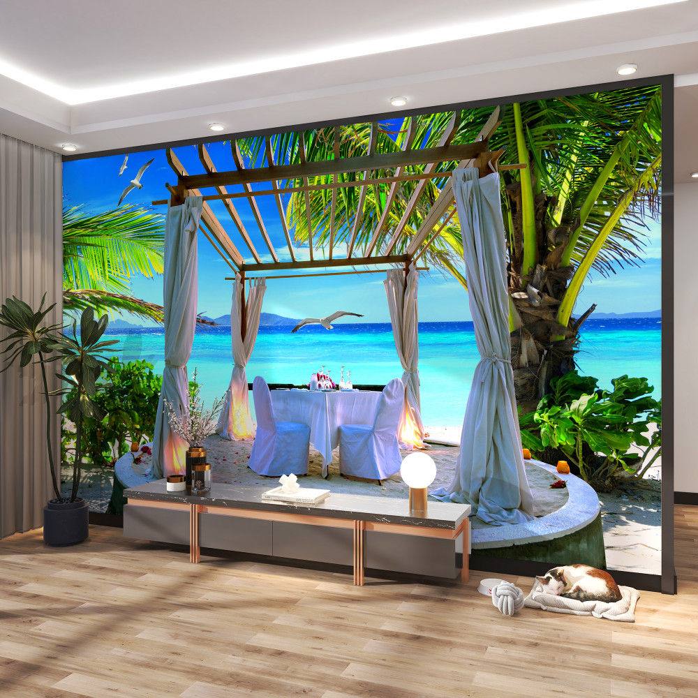 Fototapeta stół na plaży