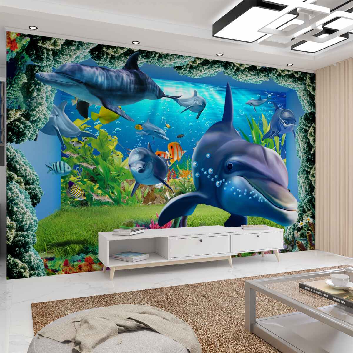 Fototapeta Delfiny pod wodą