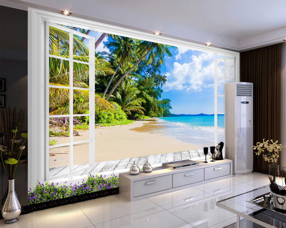 Fototapeta widok z okna na plażę