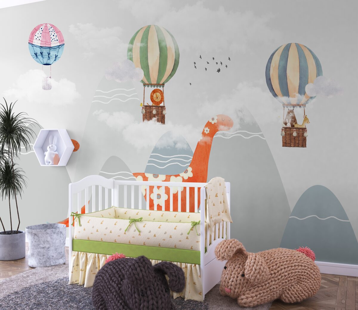 Fototapeta Dinozaury wędrują wśród gór