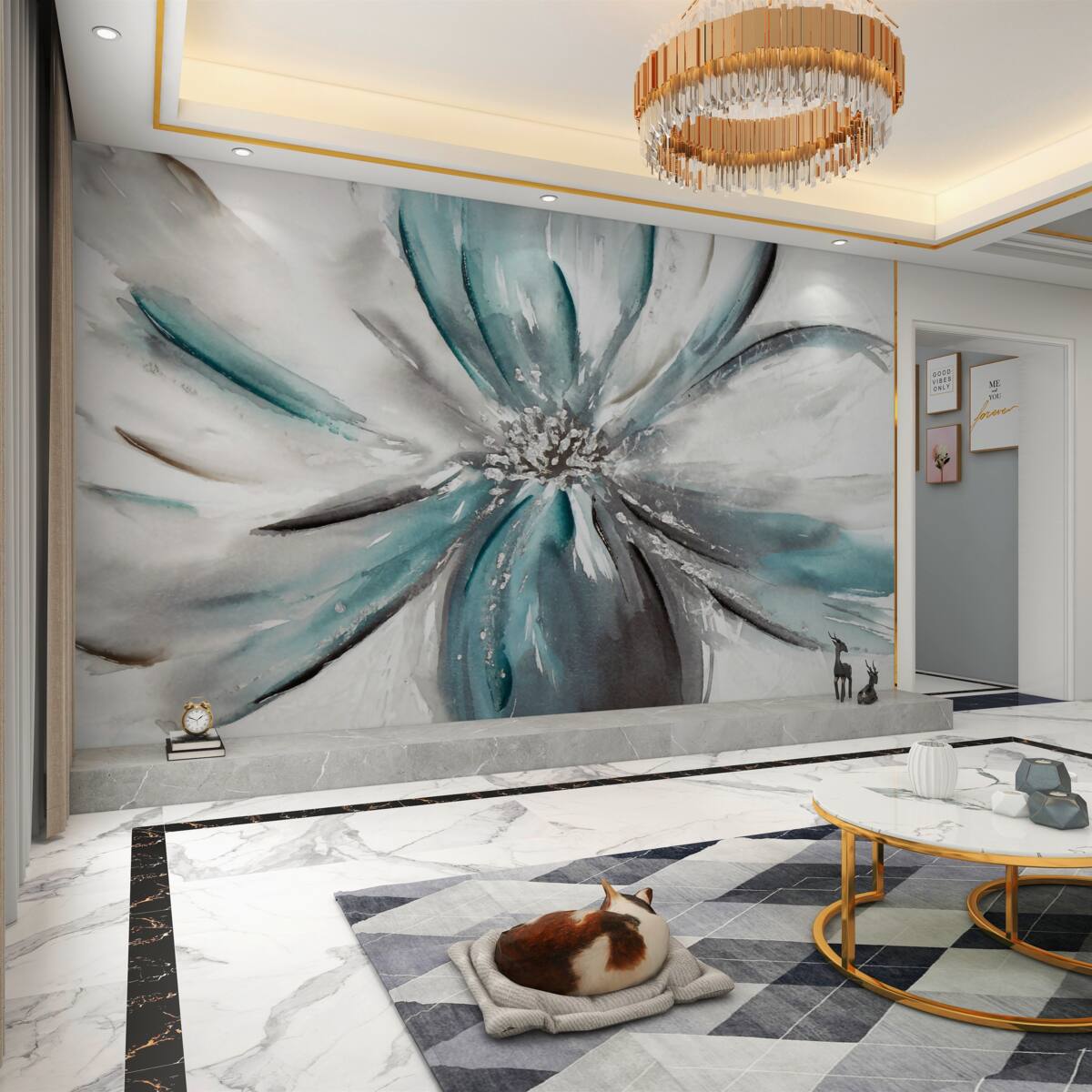 Fototapeta delikatne płatki kwitnącego pąka