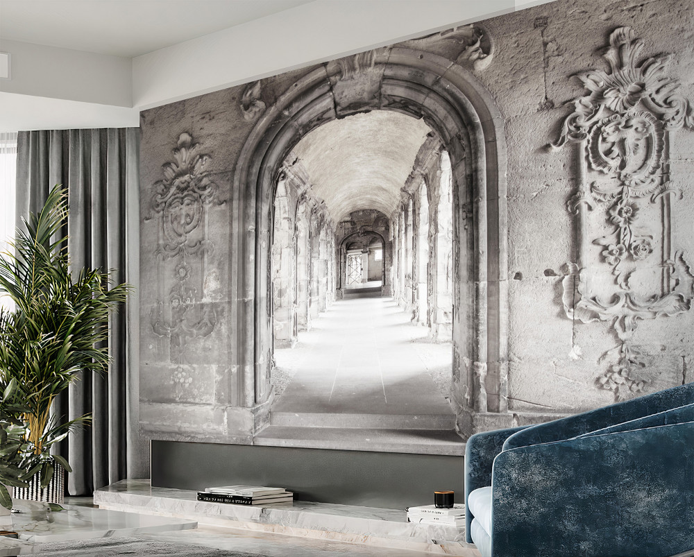 Fototapeta niekończące się gładkie kamienne łuki