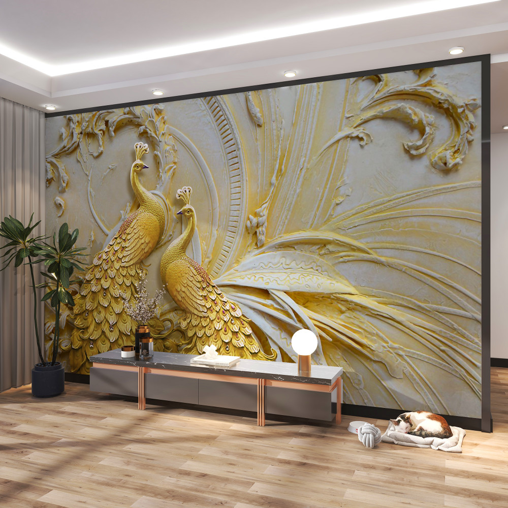 Fototapeta para nieporęcznych złotych pawi