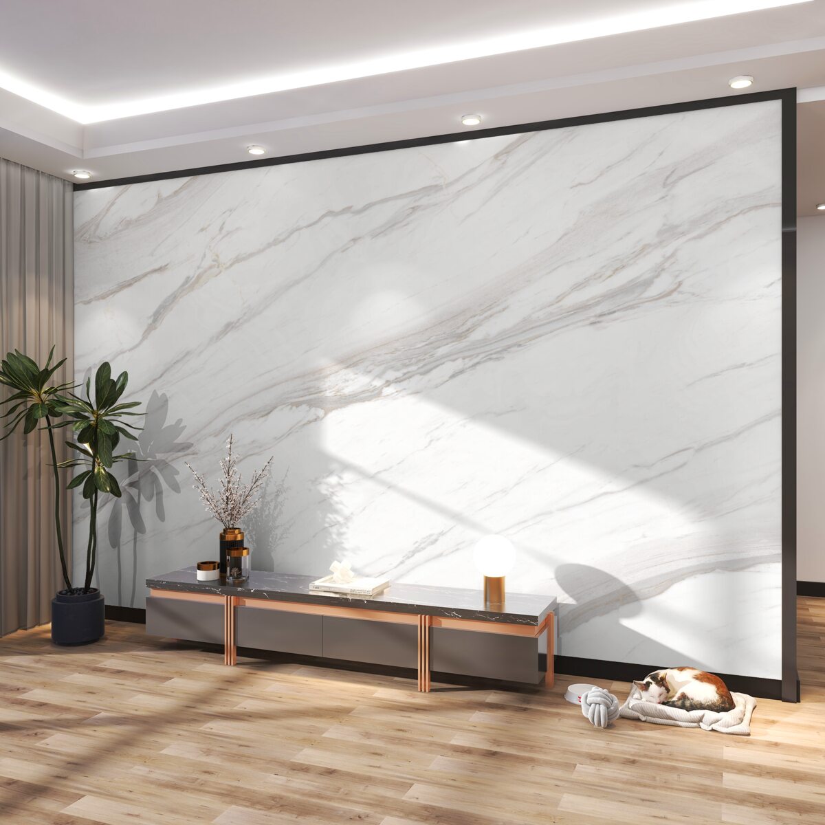 Fototapeta jasny złoty marmur w delikatnych tonach