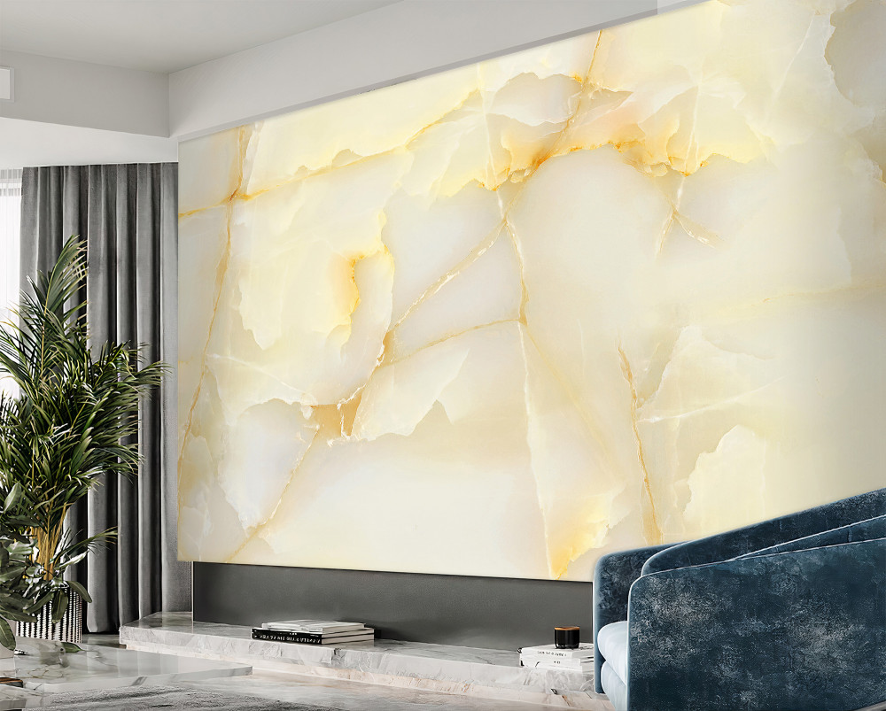 Fototapeta delikatny złoty marmur