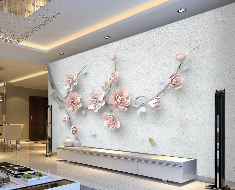 Fototapeta samotna gałąź z kwitnącymi pąkami