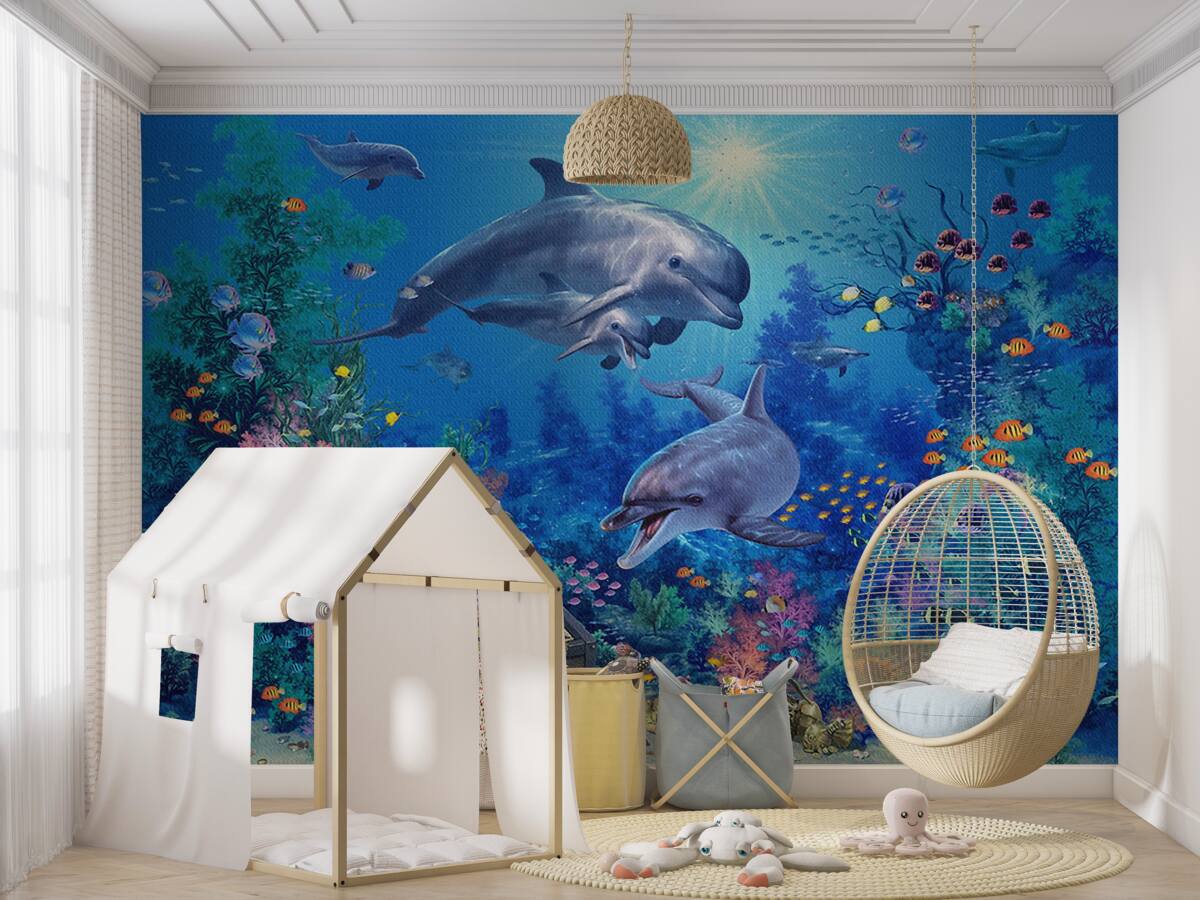 Fototapeta Delfiny znalazły skarb