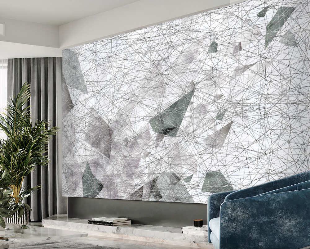 Fototapeta streszczenie szare tło z wątkami