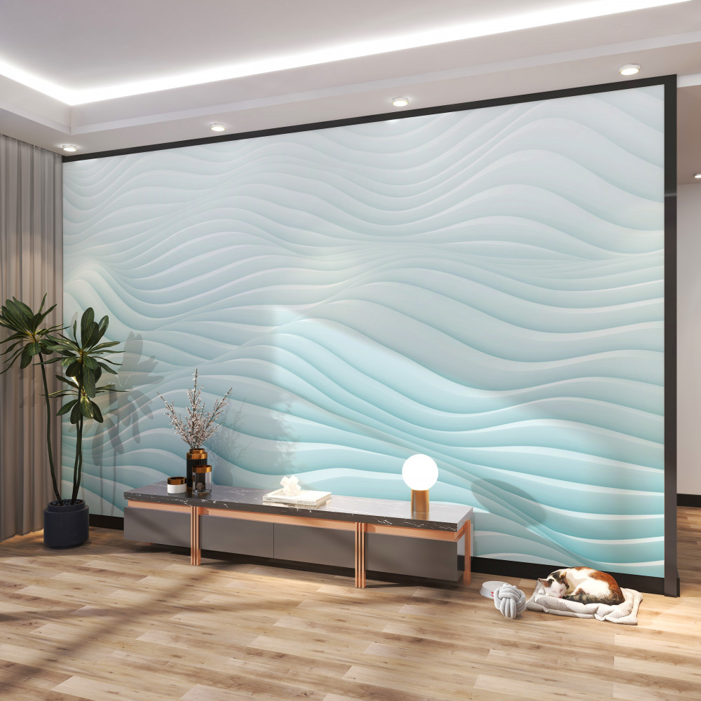 Fototapeta abstrakcja gładkich fal morskich