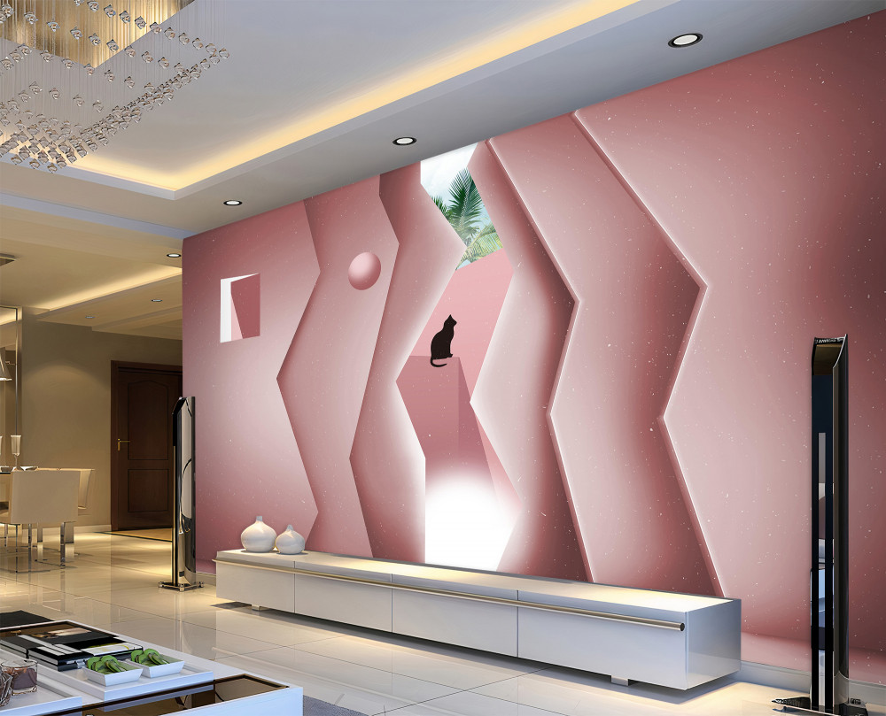 Fototapeta abstrakcyjny tunel w różowych odcieniach