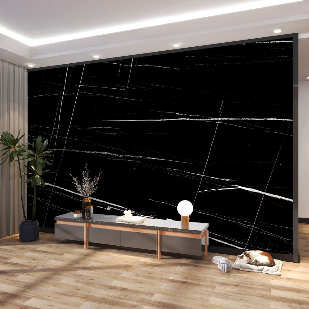 Fototapeta czarne tło z rozmytymi białymi paskami