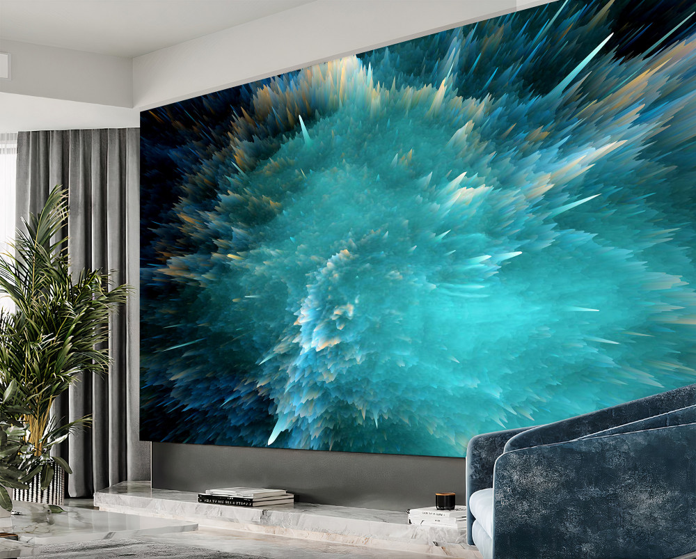 Fototapeta odrobina jasnej turkusowej farby