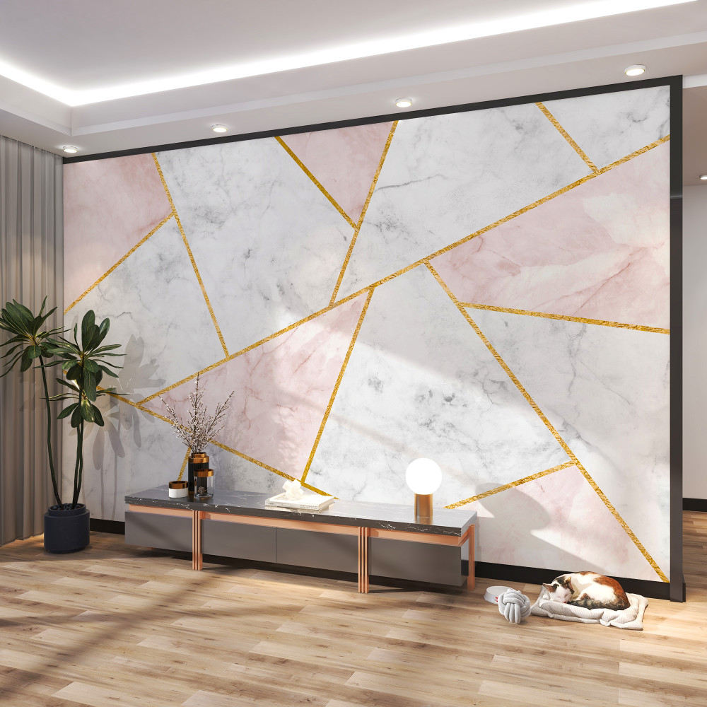 Fototapeta kąty proste na szarym marmurze