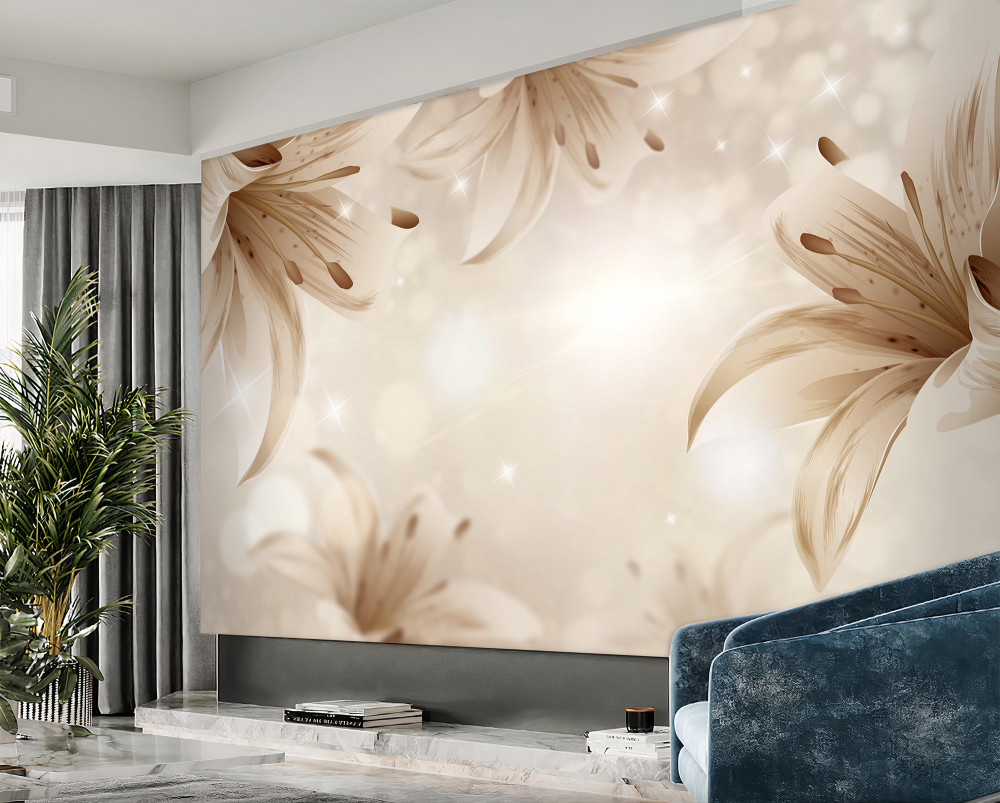 Fototapeta delikatny lekki bukiet lilii