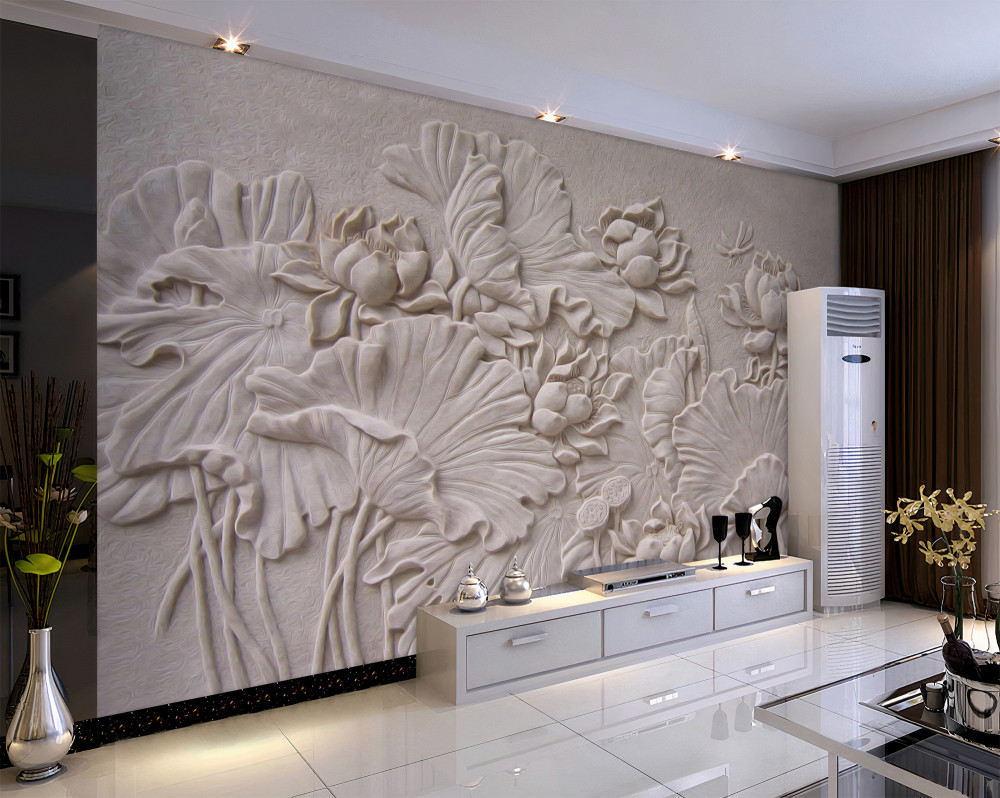 Fototapeta płaskorzeźba przedstawiająca rośliny i kwiaty na glinie