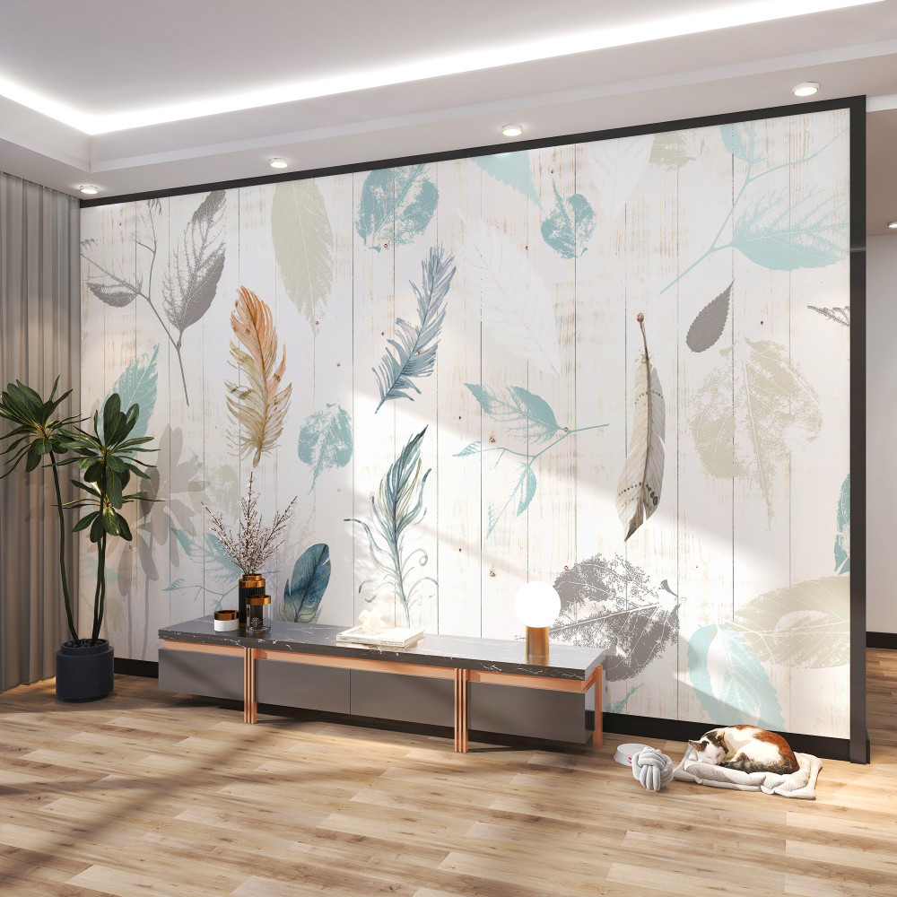 Fototapeta nadruki tropikalnych jesiennych liści