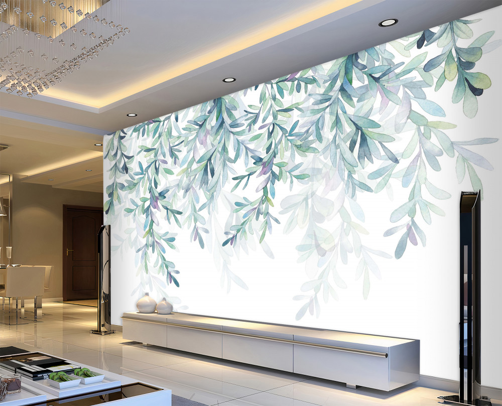 Fototapeta gałęzie z zielonymi liśćmi