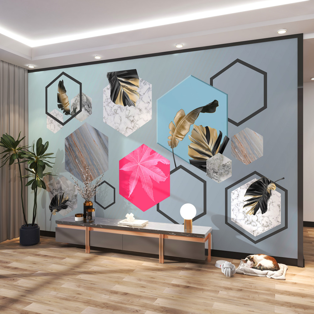 Fototapeta sześciokąty z różnymi nadzieniami