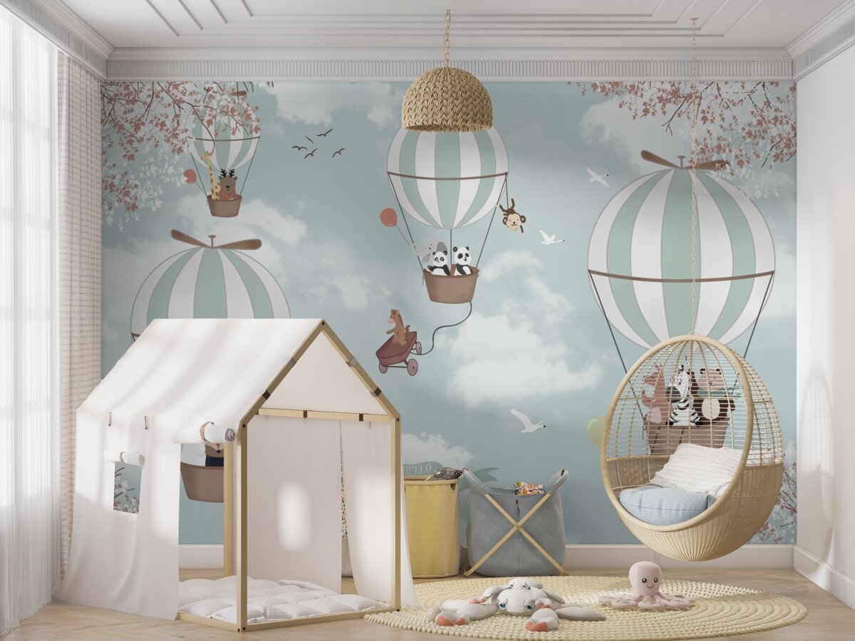 Fototapeta Balon na gorące powietrze, produkt i ilustracja