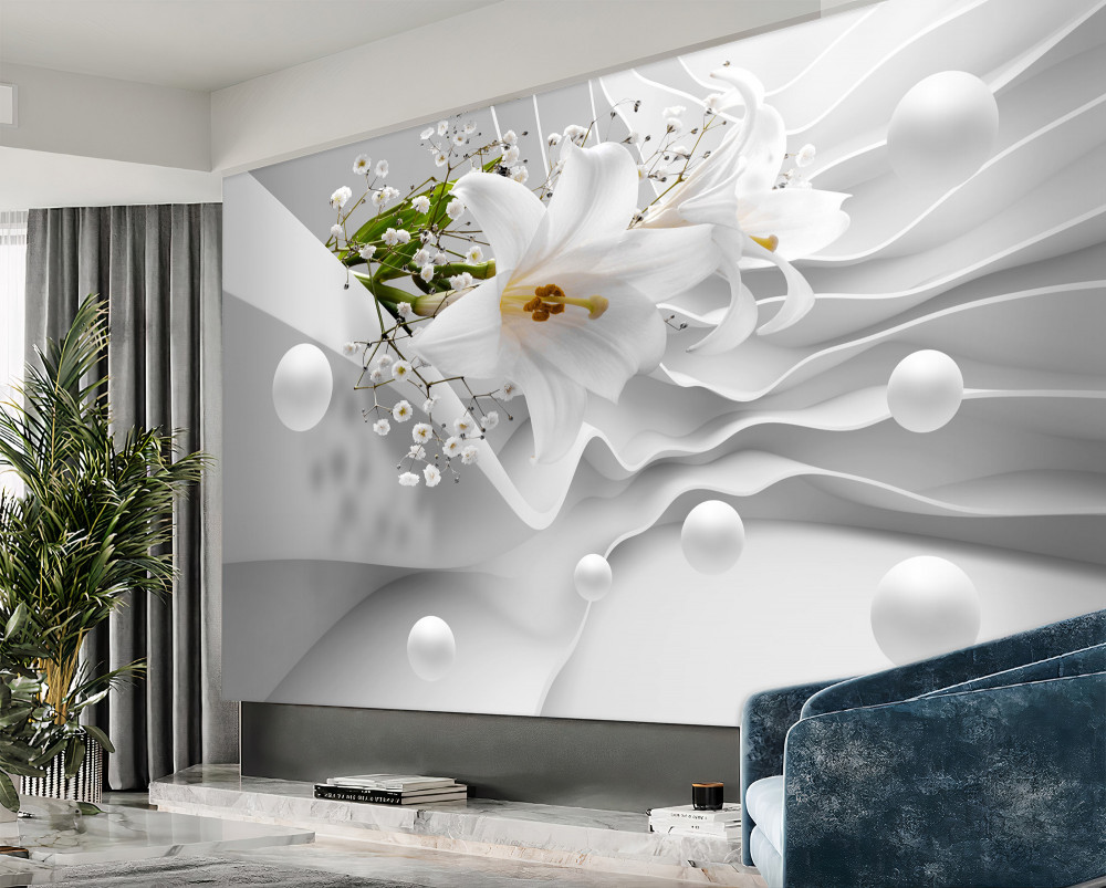 Fototapeta lilie w przestrzeni