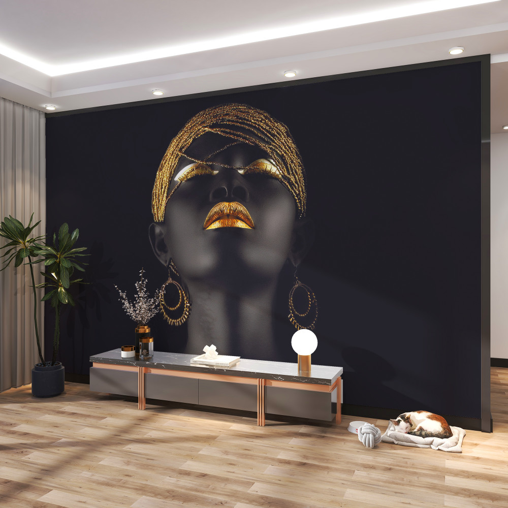 Fototapeta kobieta ze złotem