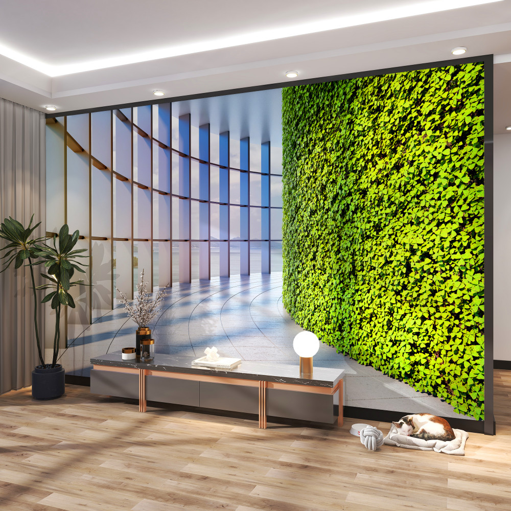 Fototapeta zielona ściana