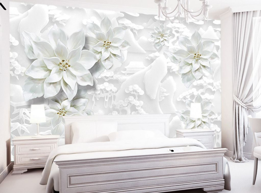 Fototapeta białe kwiaty