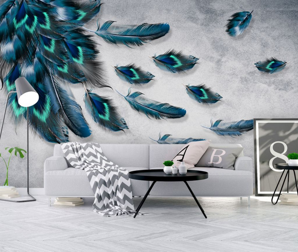 Fototapeta zielone pióra