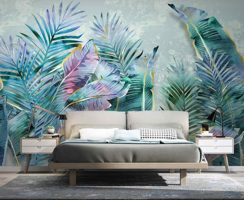 Fototapeta liście z purpurą