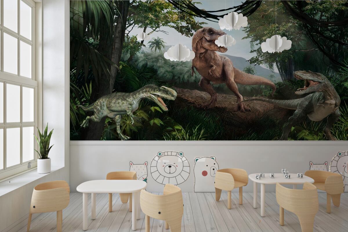 Fototapeta Dinozaur, wygaśnięcie i velociraptor