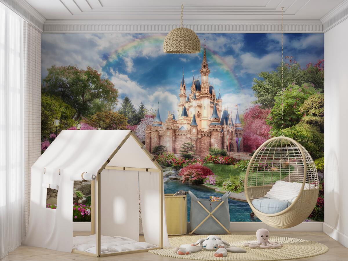 Fototapeta Zamek w ogrodzie