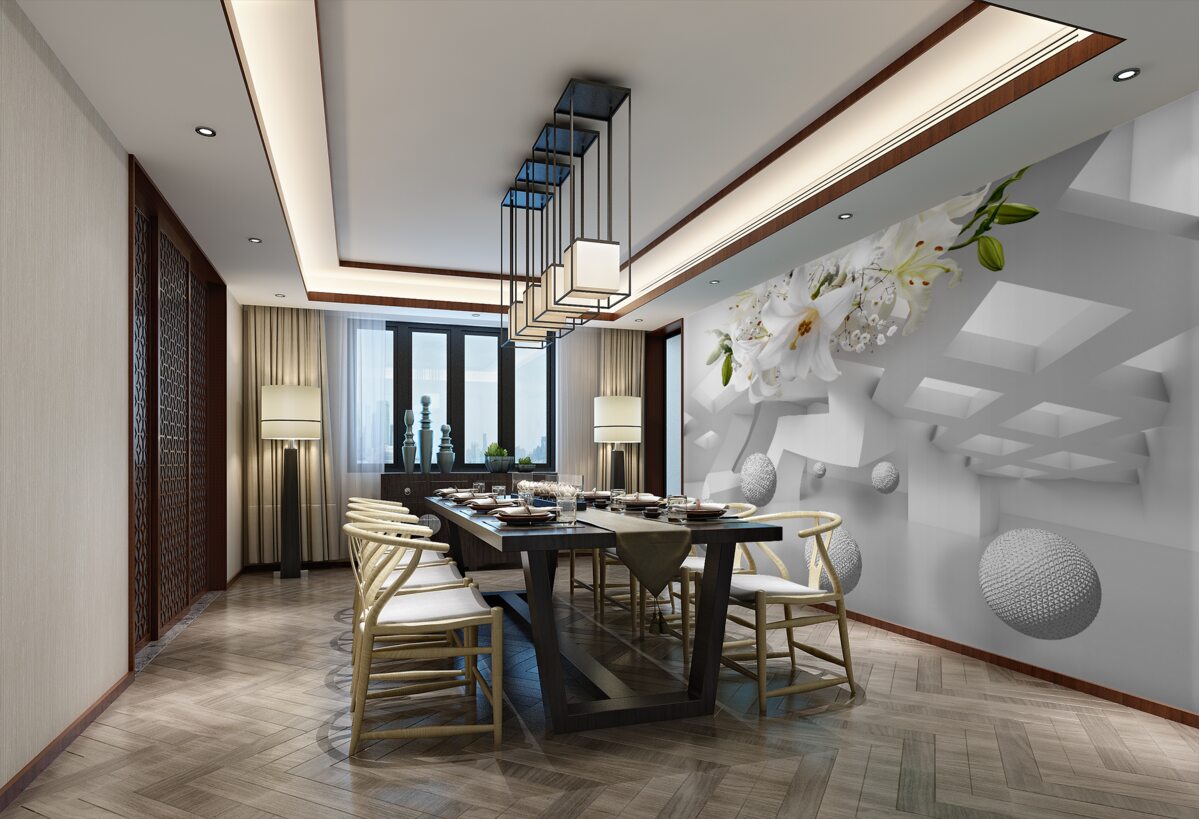 Fototapeta Lilie w przestrzeni z balonami