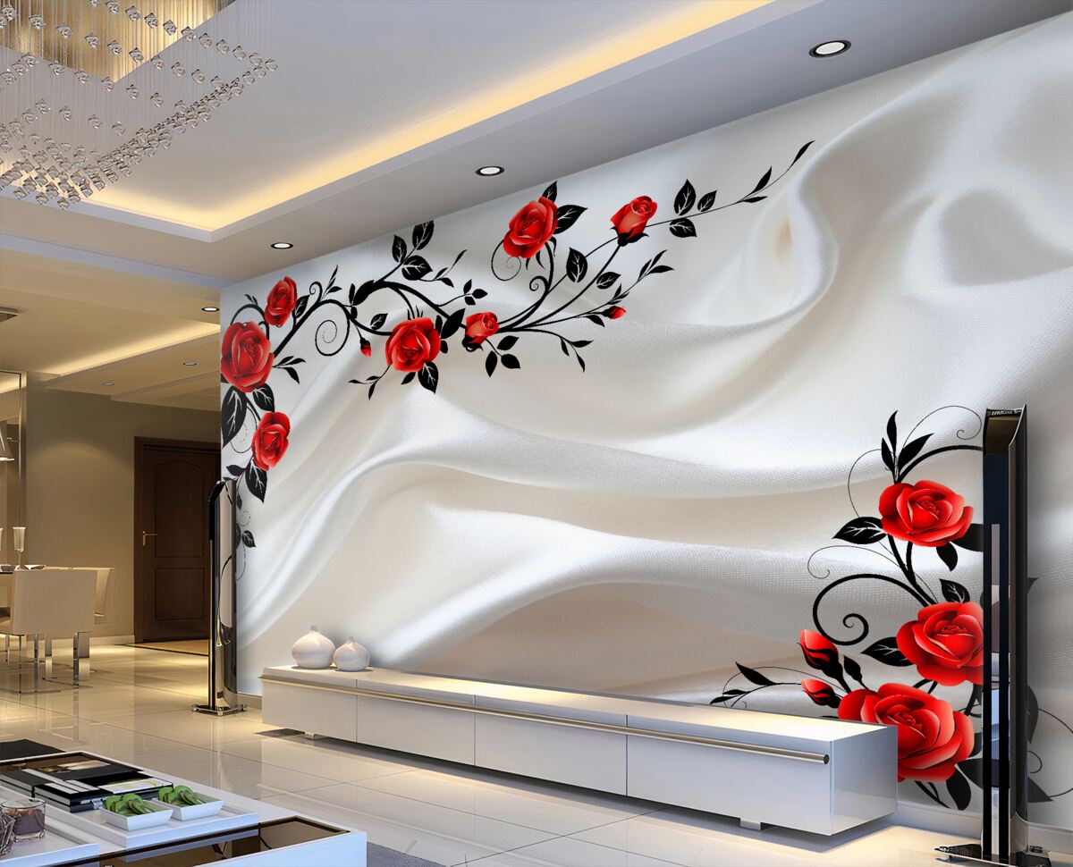 Fototapeta Róże na atłasie 