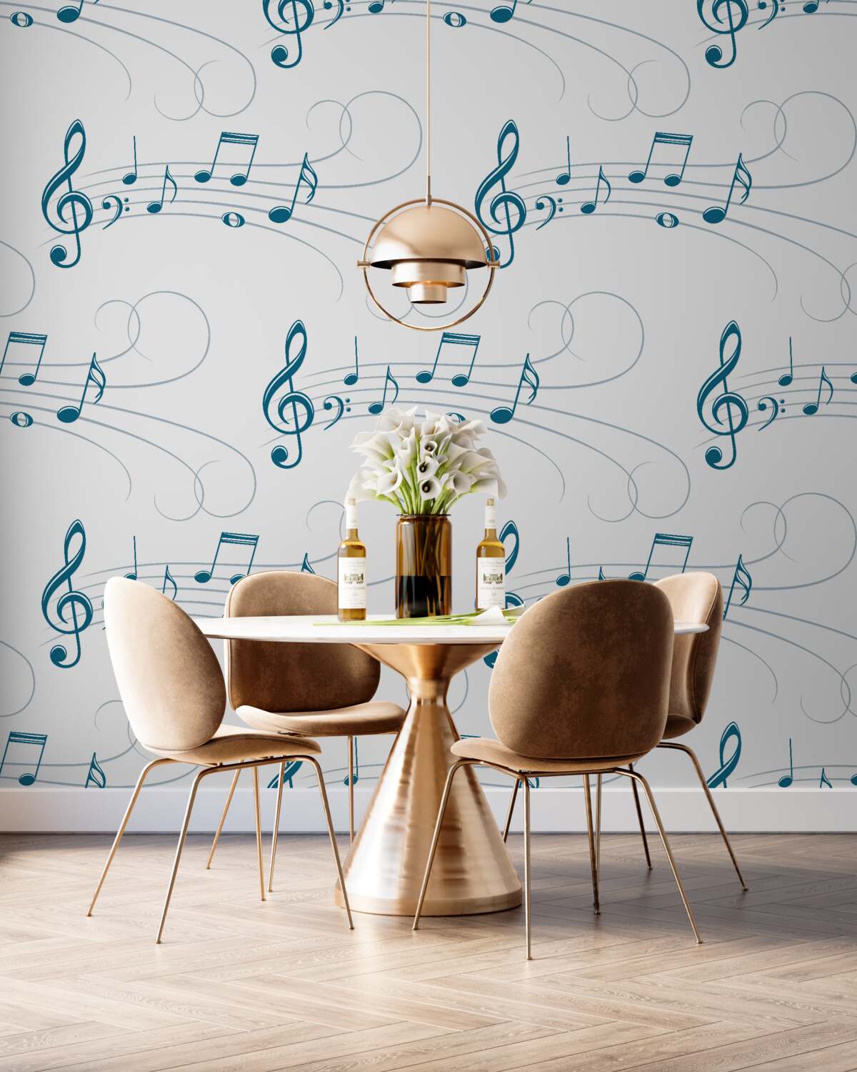 Fototapeta nuty na klucz wiolinowy