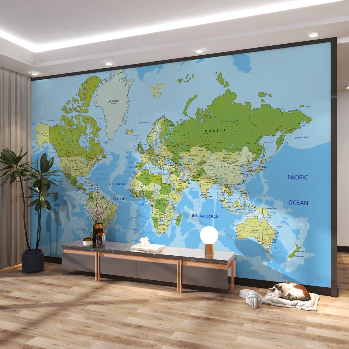 Fototapeta mapa świata z danymi