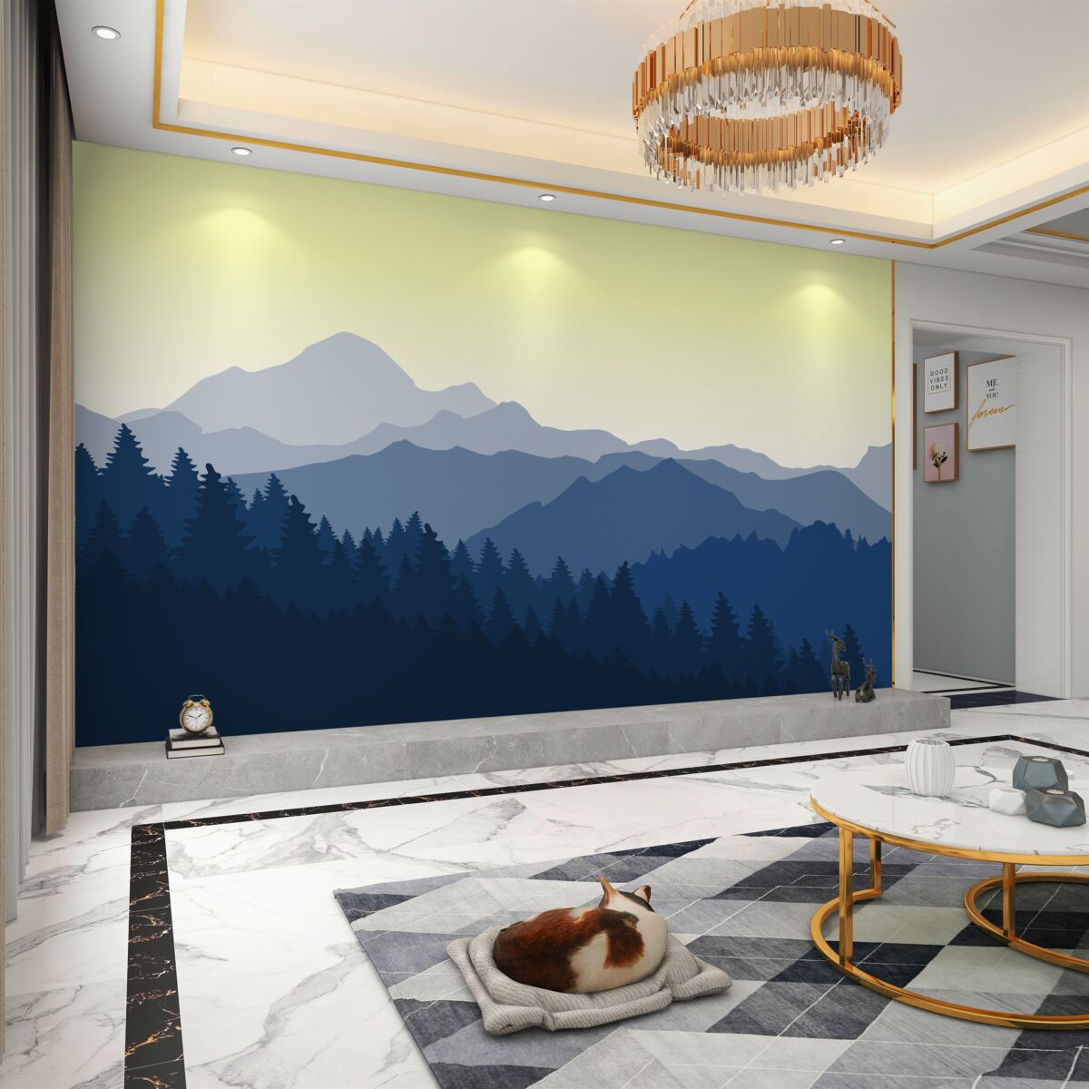 Fototapeta góry we mgle