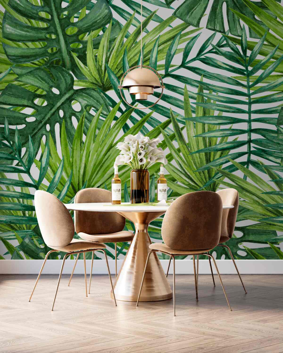 Fototapeta grube zielone liście tropikalne